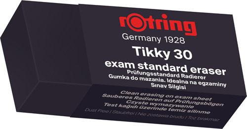 Rotring Tikky 30 Sınav Silgisi Siyah 